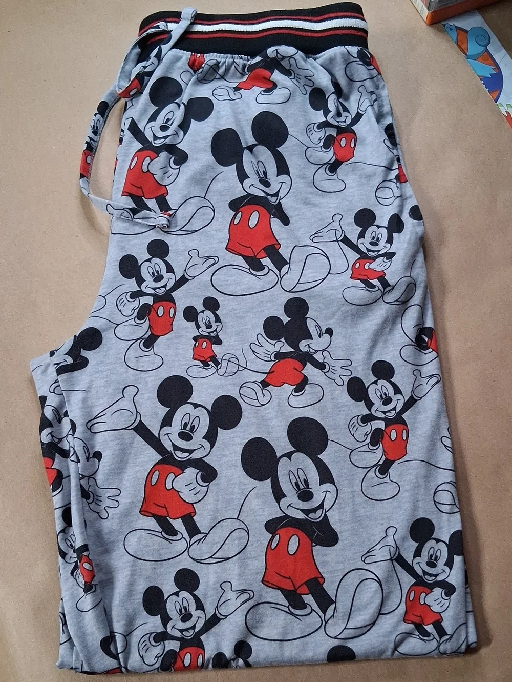 Kids Mickey Mouse Grey and Red Pajama Pants